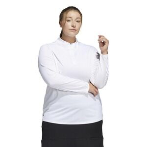 Adidas Ultimate365 AEROREADY Golf Top‎ Women's 2XL White Quarter Zip Athleisure
